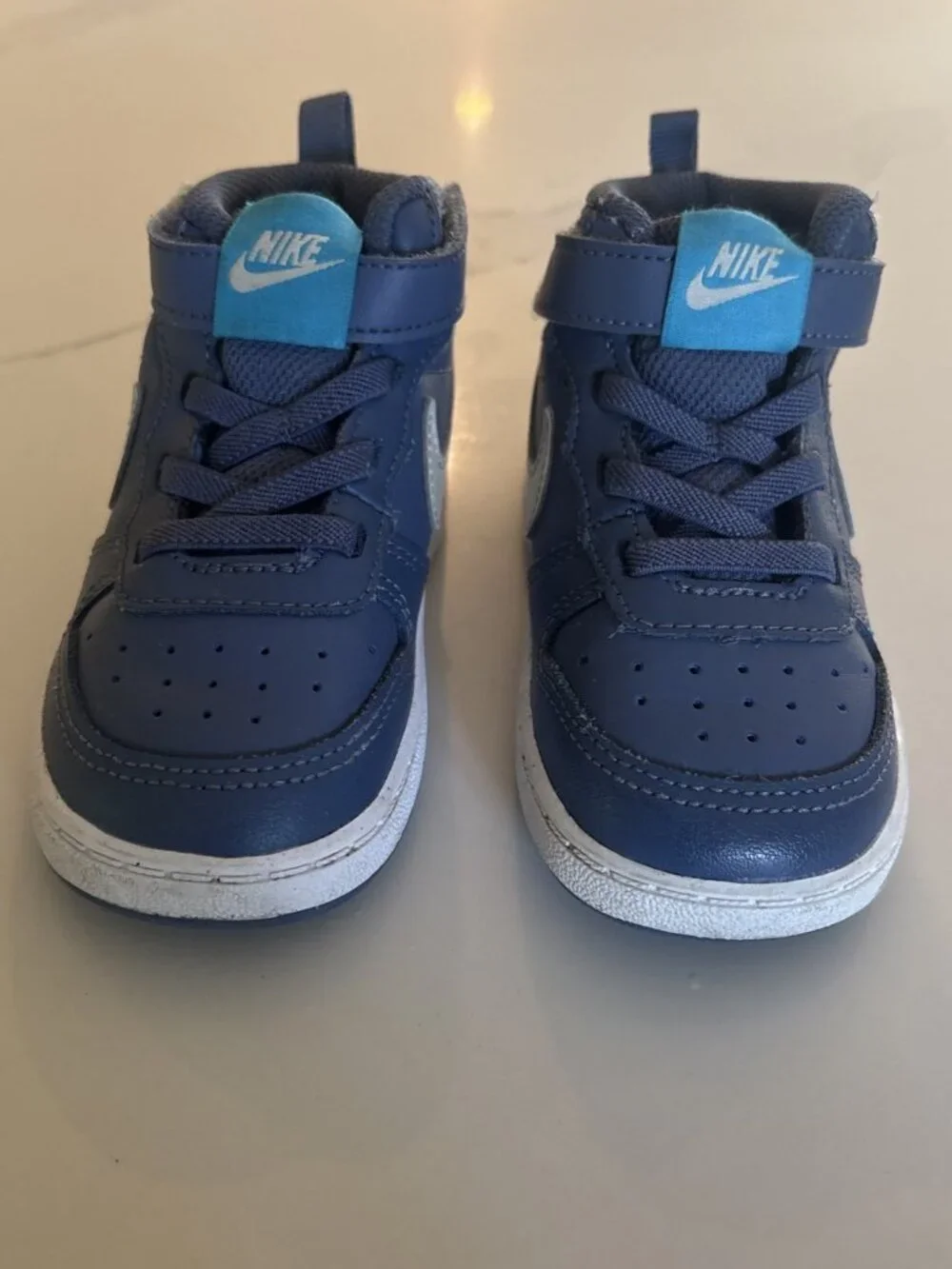 Nike Court Borough Mid 2 Diffused Blue/Light Bone CD7783-402 7C (101)